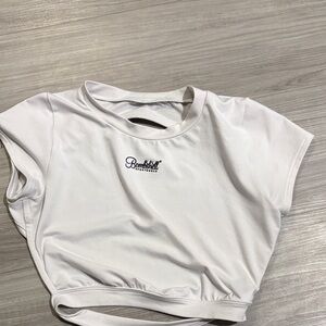 Bombshell sportswear open back tee white